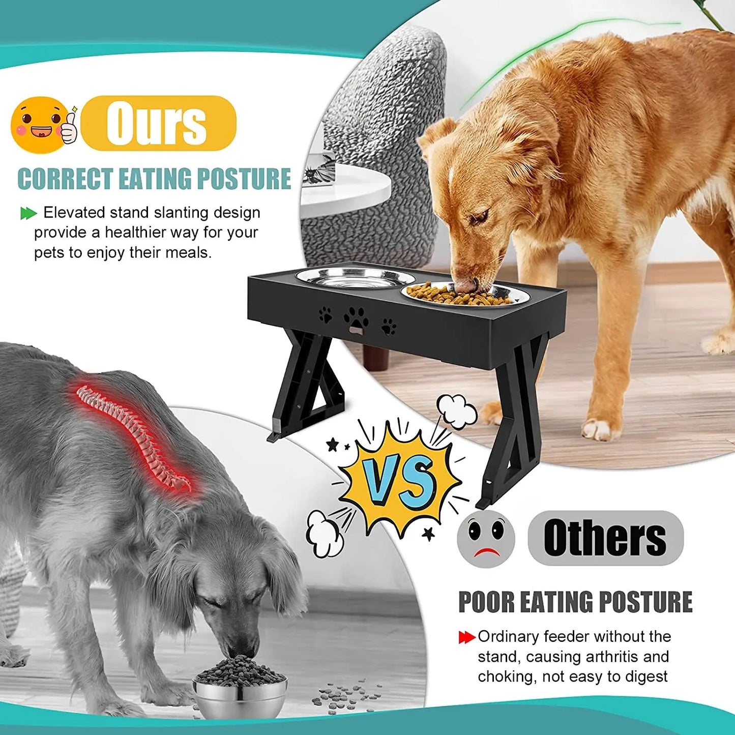 Adjustable Dog Bowls Comfort, Health & Style in Every Meal